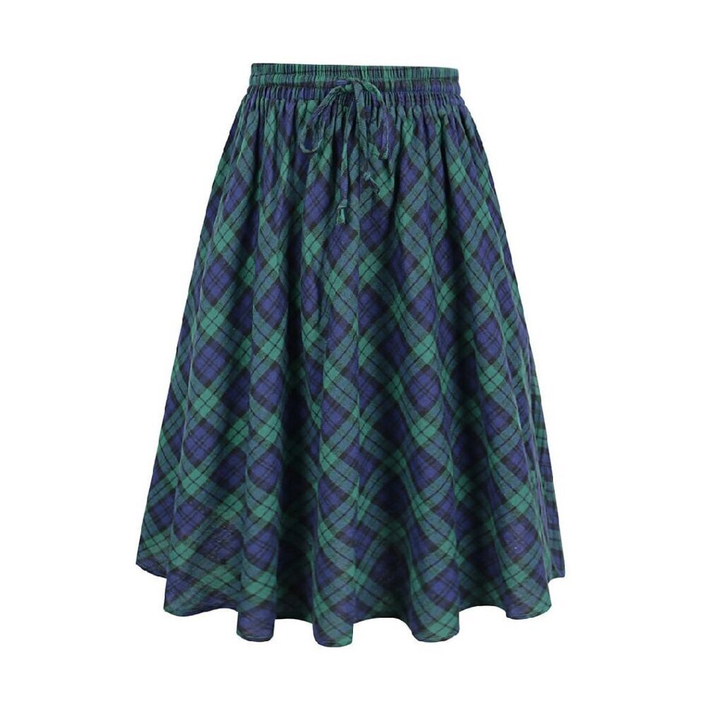 Plus Size Elastic Waist Flared Mini Skirt Stretchy A-Line Casual